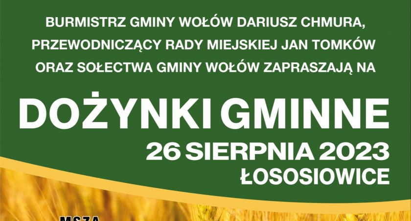 Dożynki gminy Wołów: Tradycja, muzyka i zabawa w Łososiowicach!