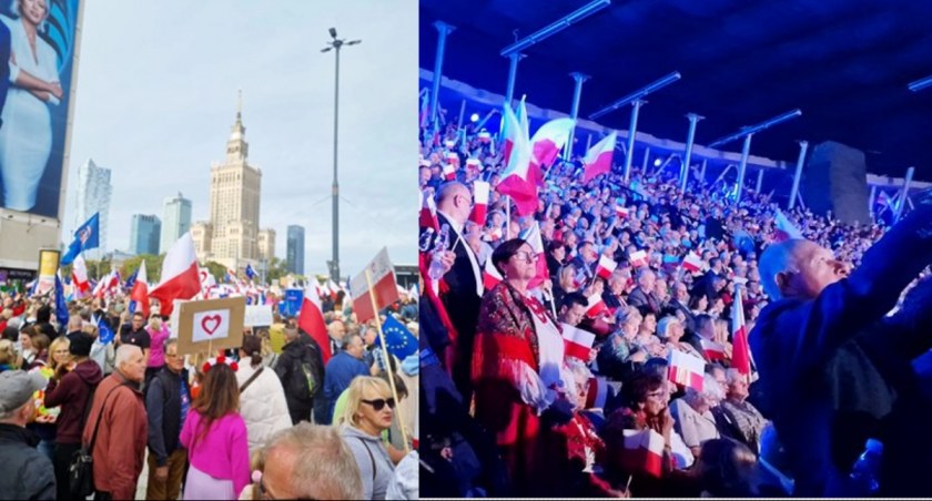 Lokalni politycy z powiatu wołowskiego na marszu w Warszawie i konwencji w Katowicach [zdjęcia]