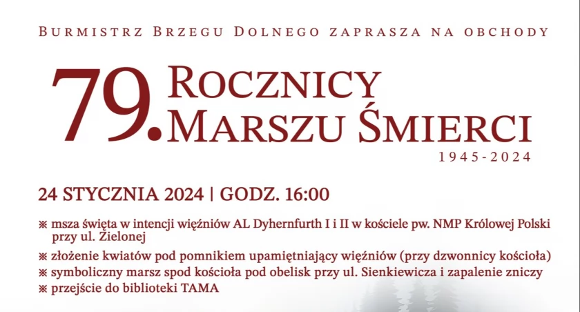 Dolnobrzeskie obchody 79. Rocznicy Marszu Śmierci 1945-2024