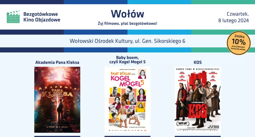 Bezgotówkowe Kino Objazdowe zawita do Wołowa