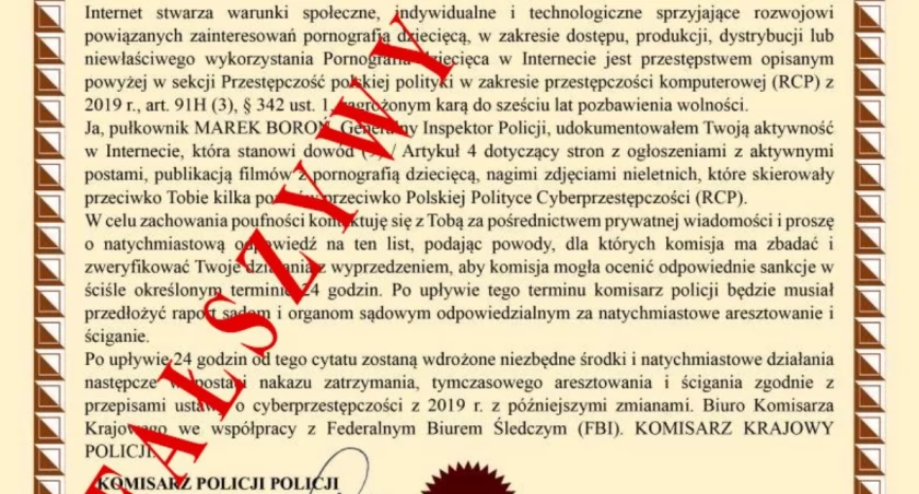 Uwaga na fałszywe e-maile