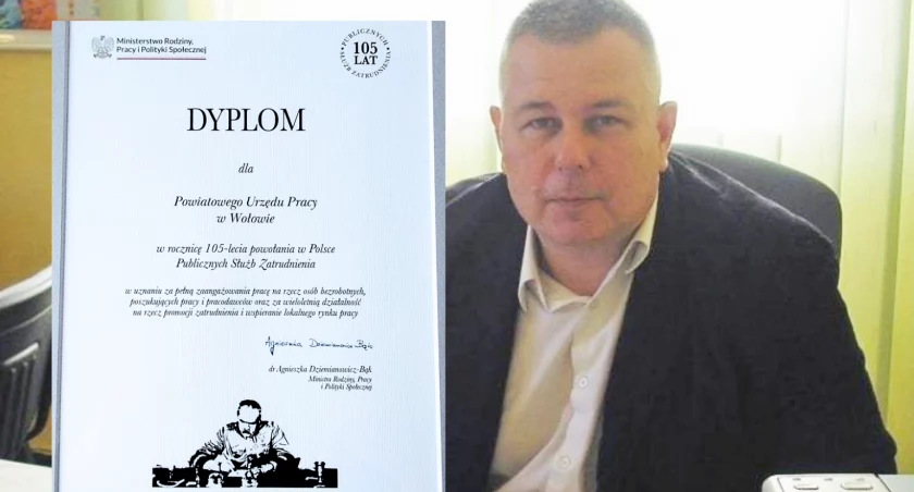 Powiatowy Urząd Pracy w Wołowie otrzymał dyplom od Ministerstwa - dyrektor PUP komentuje
