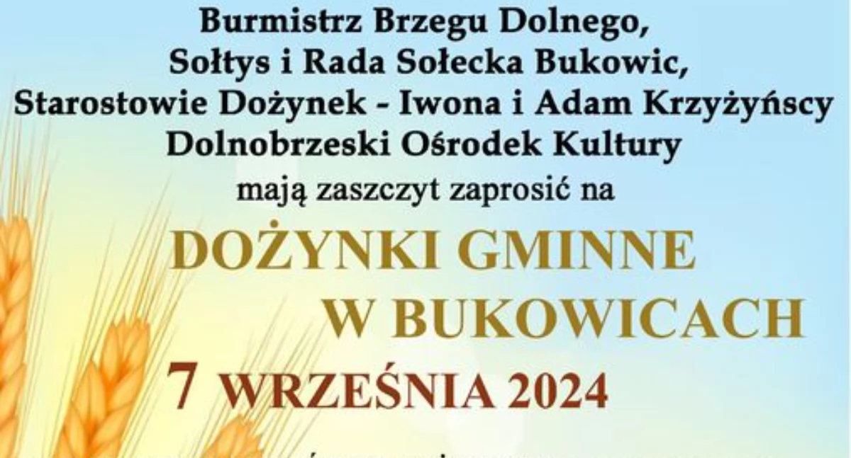 Brzeg Dolny zaprasza na dożynki do Bukowic