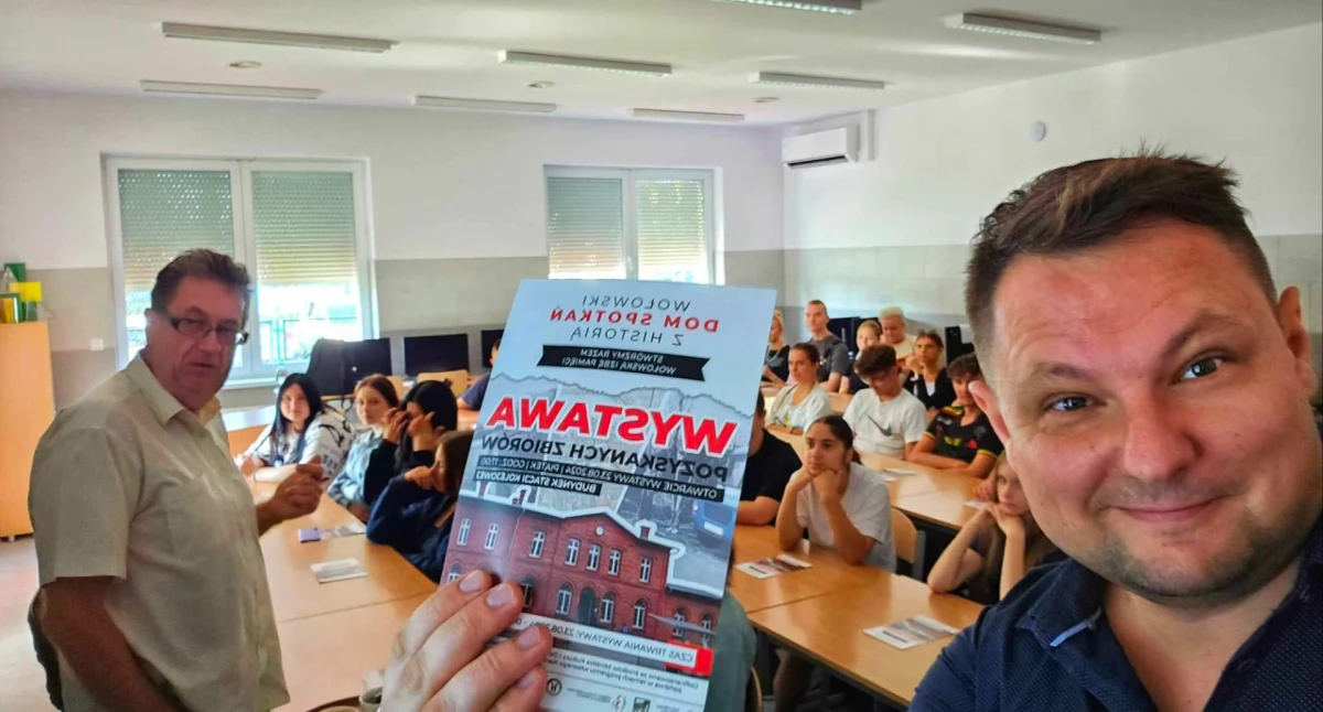 Uczniowie szkół mieli okazję posłuchać o historii Wołowa