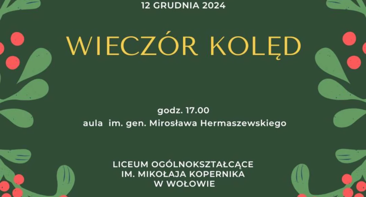 Licealiści zapraszają na wieczór kolęd