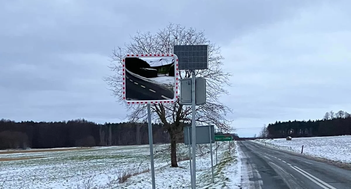 Kolejne lustra drogowe zamontowano w powiecie wołowskim