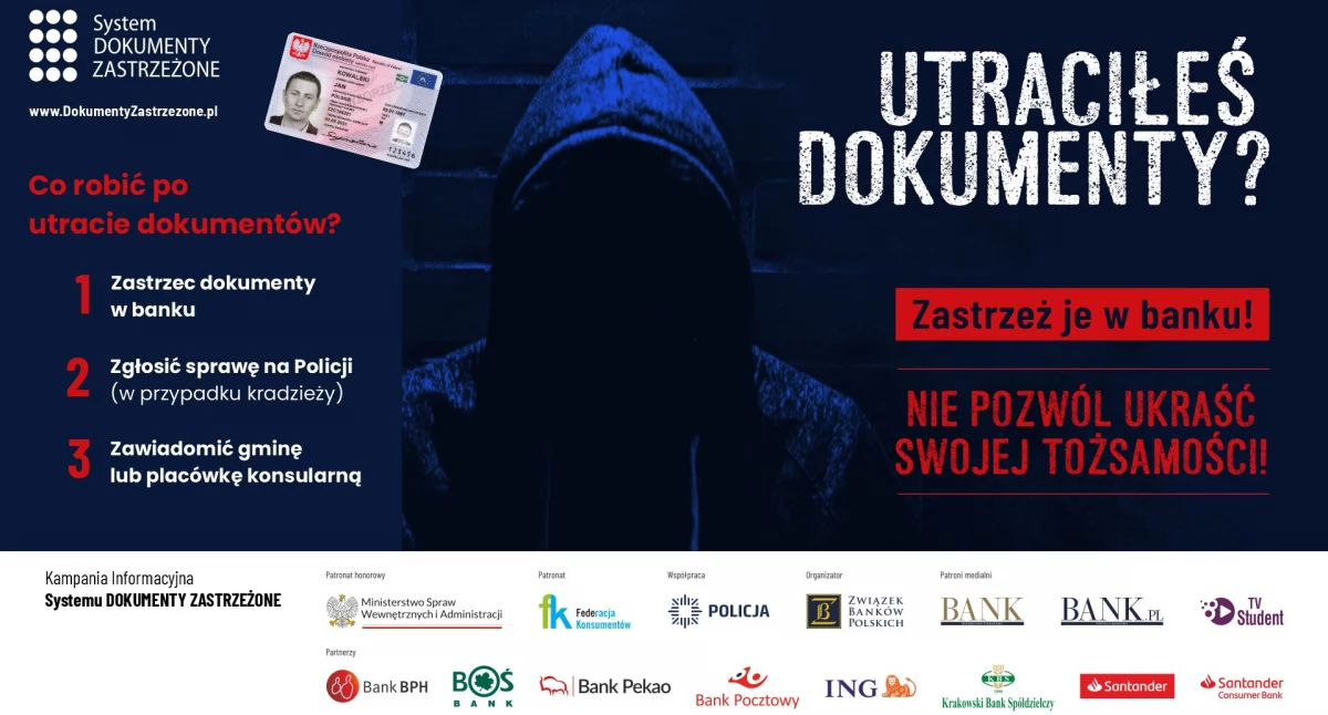 Utraciłeś dokumenty? Nie pozwól ukraść swojej tożsamości!