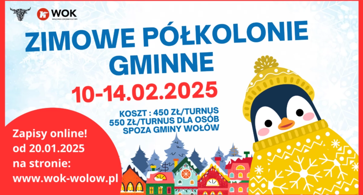 Ruszają zapisy na ferie zimowe z Wołowskim Ośrodkiem Kultury