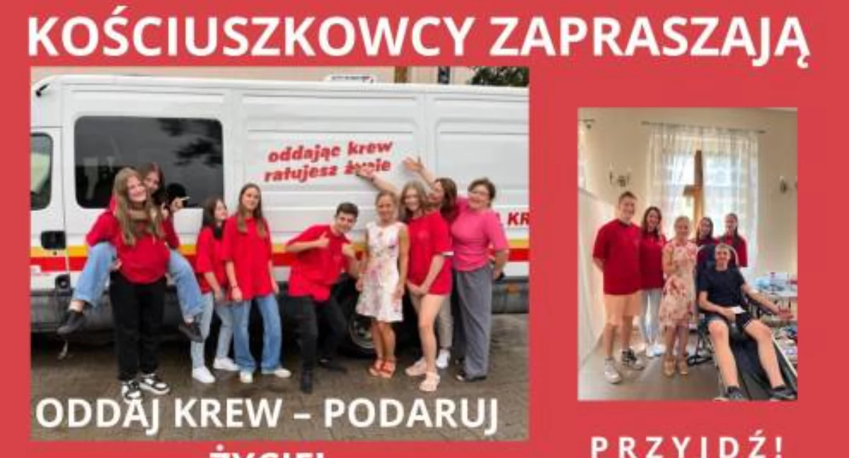 Kościuszkowcy zapraszają na akcje poboru krwi