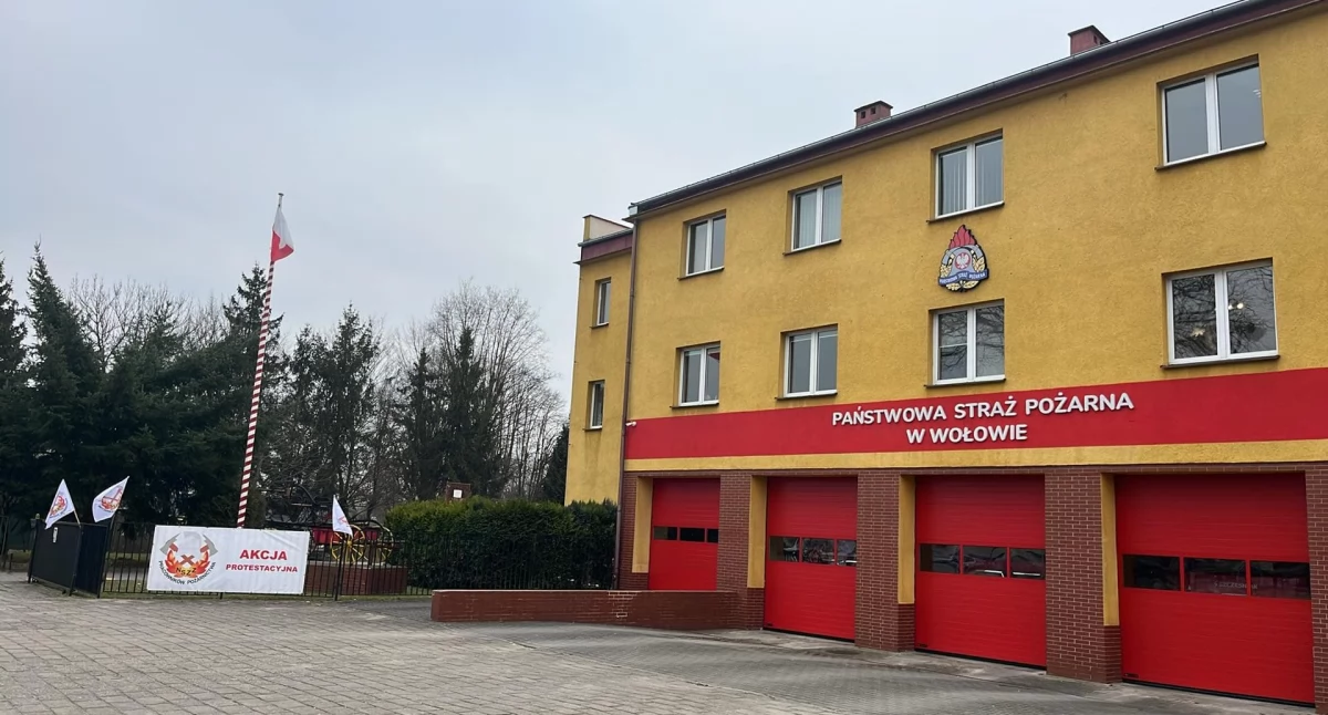 Wołowscy strażacy dołączyli do ogólnopolskiego protestu 