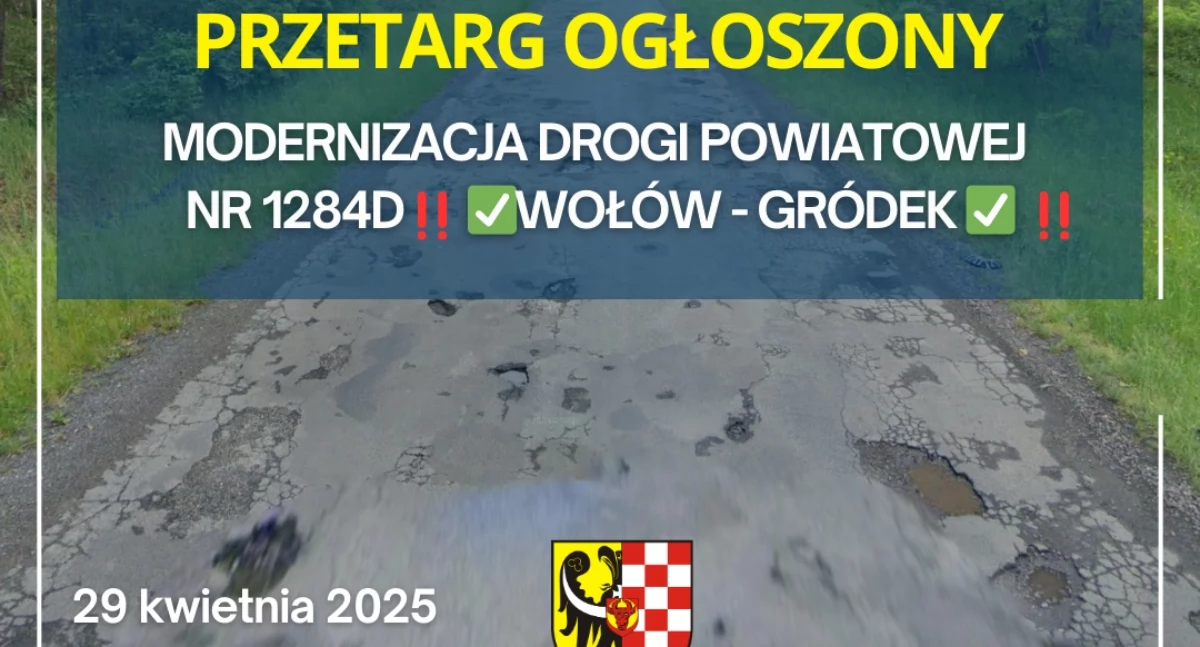 Przetarg na modernizację drogi powiatowej Wołów – Gródek ogłoszony!