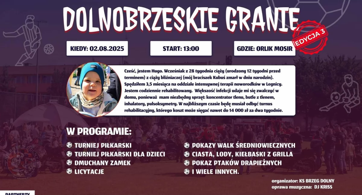 Trzecia edycja turnieju charytatywnego „Dolnobrzeskie Granie” już 2 sierpnia