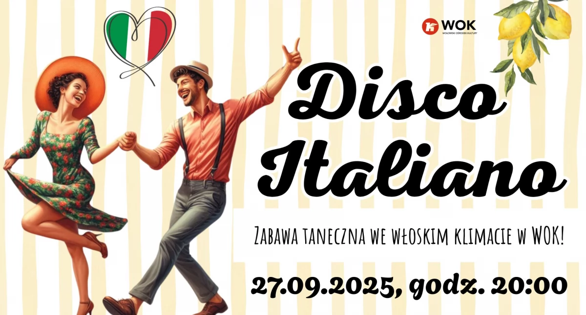 DISCO ITALIANO – włoska noc taneczna w Wołowie