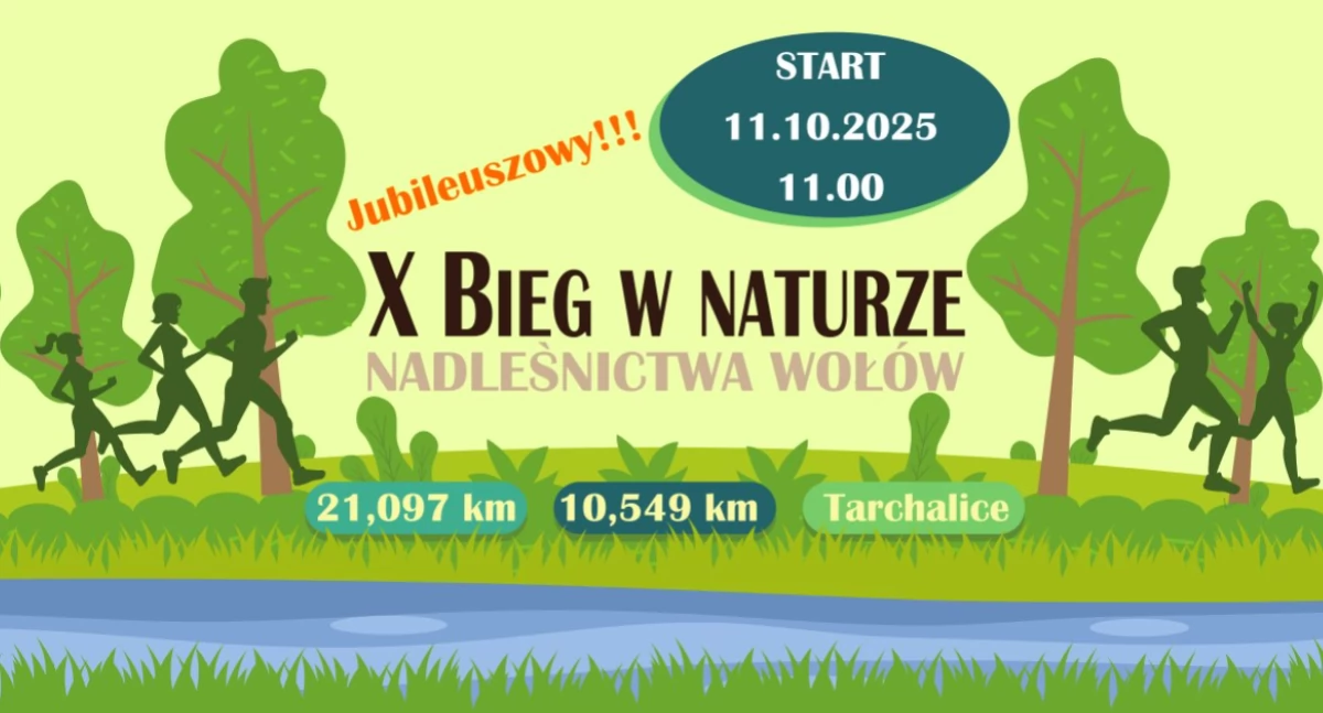 Tarchalice: jubileuszowy X Bieg w Naturze Nadleśnictwa Wołów