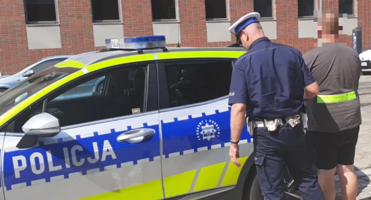 Zatrzymany za brak pasów. Miał trzy zakazy prowadzenia i list gończy