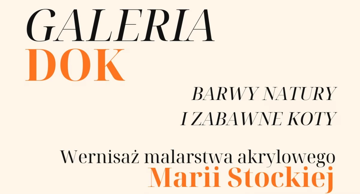 „Barwy natury i zabawne koty” – wernisaż Marii Stockiej w Dolnobrzeskim Ośrodku Kultury