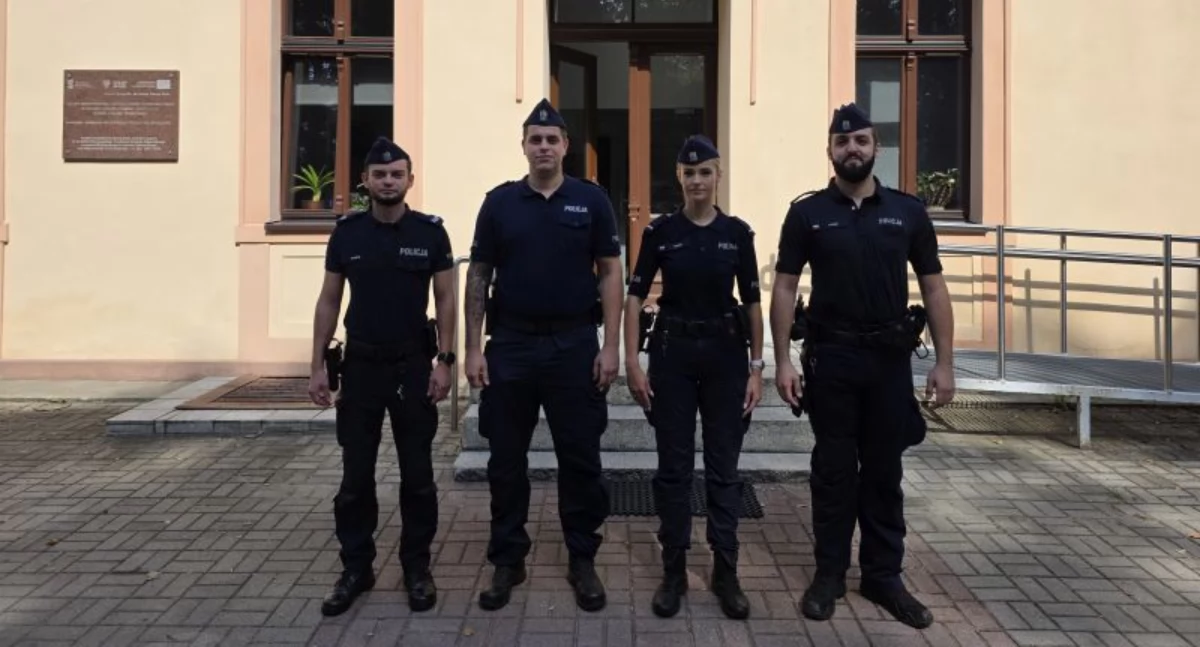 Bohaterska akcja policjantów podczas pożaru w Brzegu Dolnym