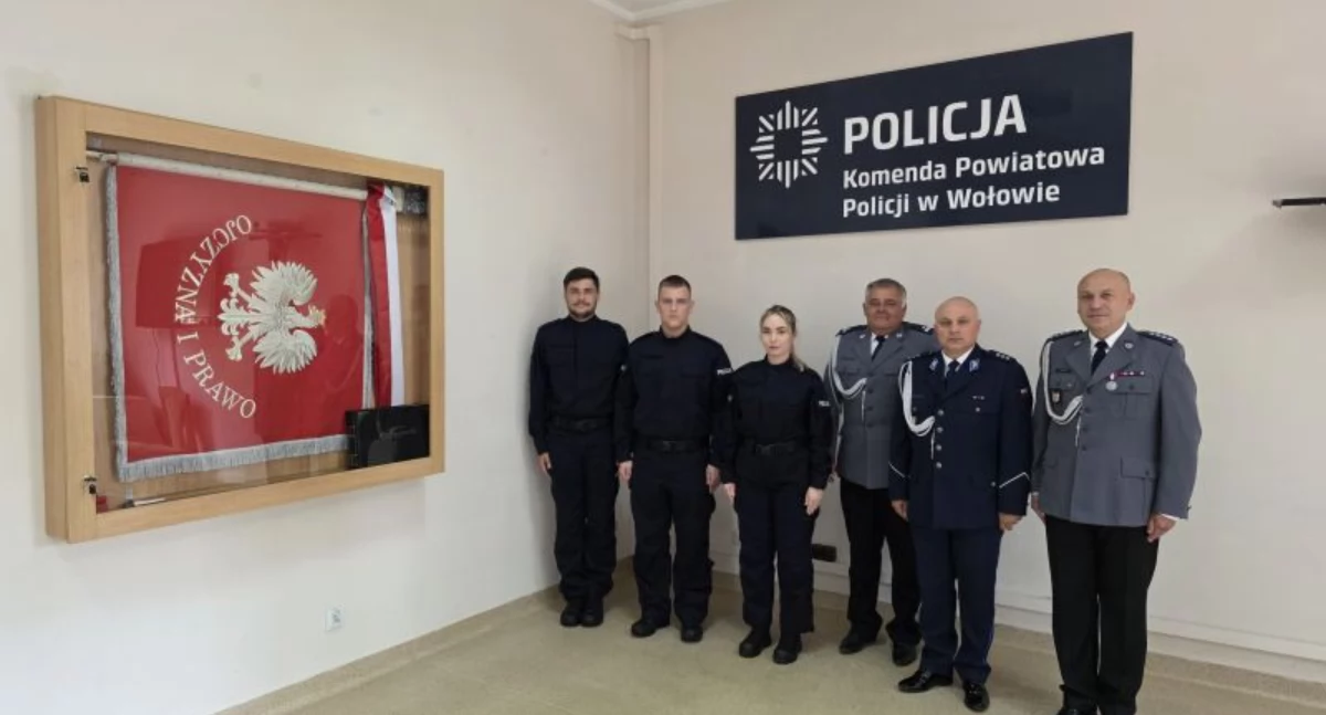 Uroczyste ślubowanie nowych wołowskich policjantów