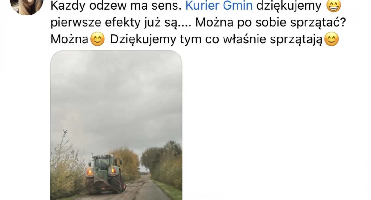 Po interwencji Kuriera Gmin – rolnik posprzątał drogę między Smogorzowem a Wińskiem