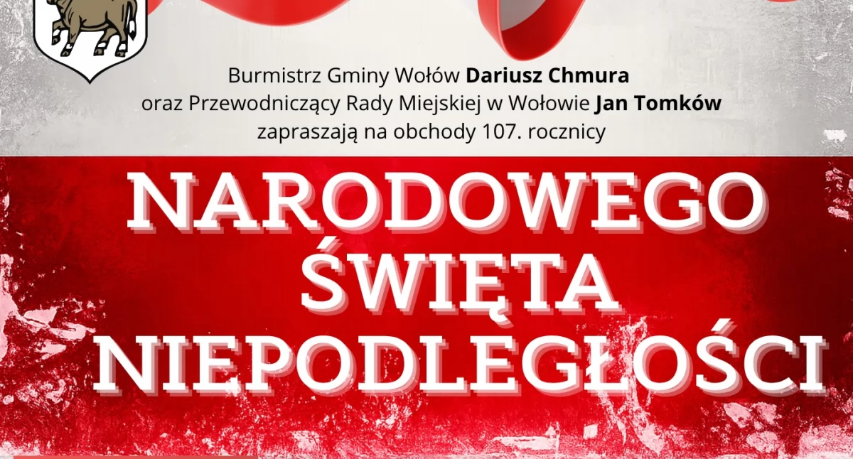 Obchody 107. rocznicy odzyskania Niepodległości w Wołowie