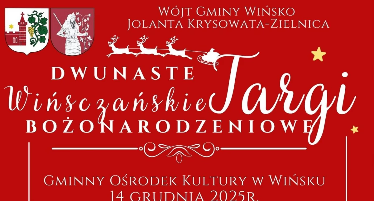 Gminny Ośrodek Kultury w Wińsku zaprasza wystawców na świąteczne targi!