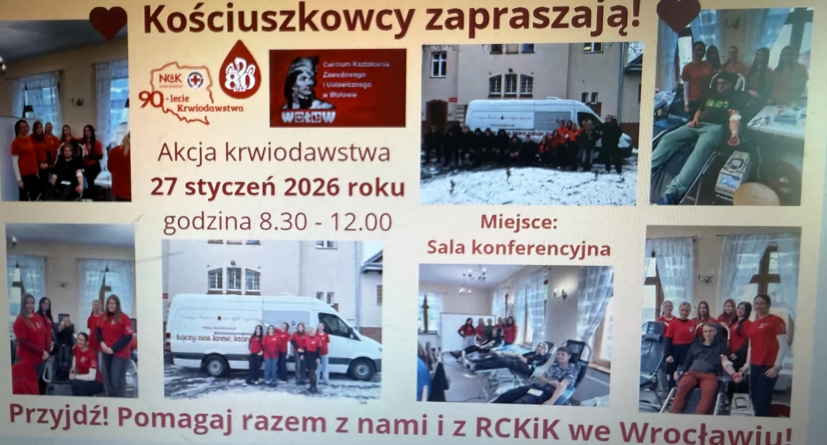 Akcja krwiodawstwa w szkole, w Wołowie. Kiedy i gdzie można oddać krew?