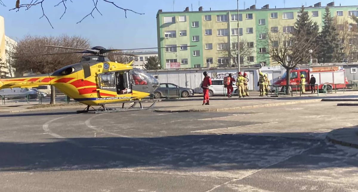 Lądował śmigłowiec LPR w Brzegu Dolnym. Kobieta potrzebowała pilnej pomocy
