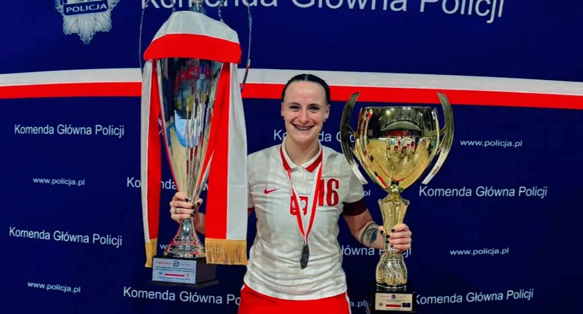 Złota policjantka z Wołowa! Wiktoria Kudyba poprowadziła reprezentację do mistrzostwa