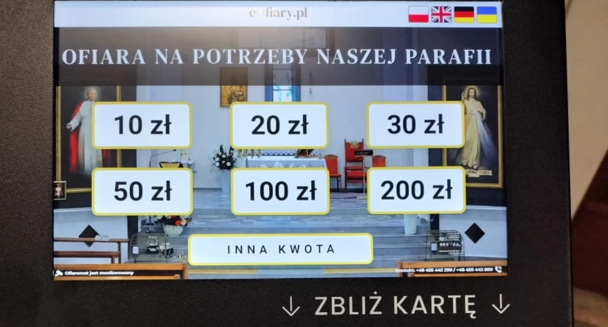 Nowoczesność w kościele. Parafia w Brzegu Dolnym postawiła na „ofiaromat”