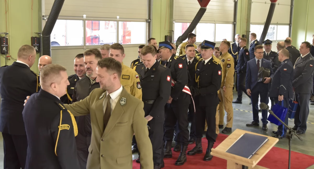 Uroczyste pożegnanie komendanta powiatowego PSP w Wołowie