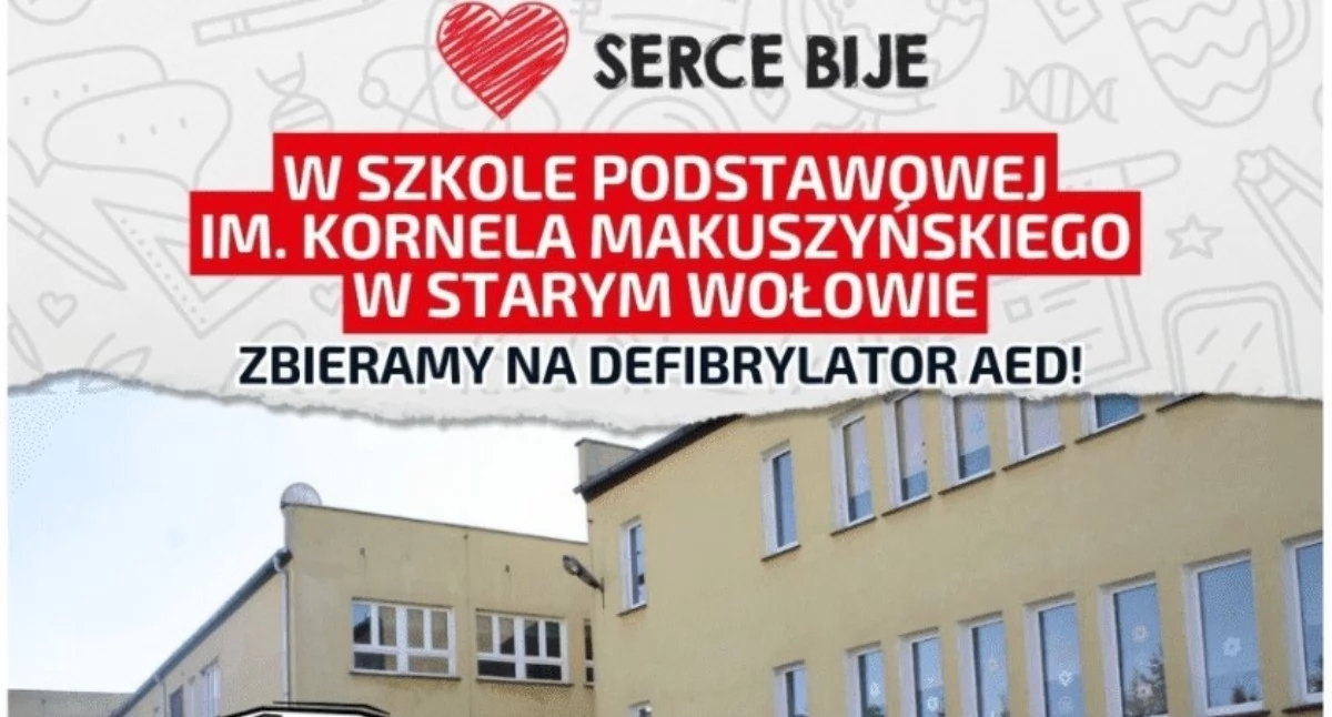 Serce bije w Starym Wołowie. Szkoła zbiera na urządzenie, które ratuje życie