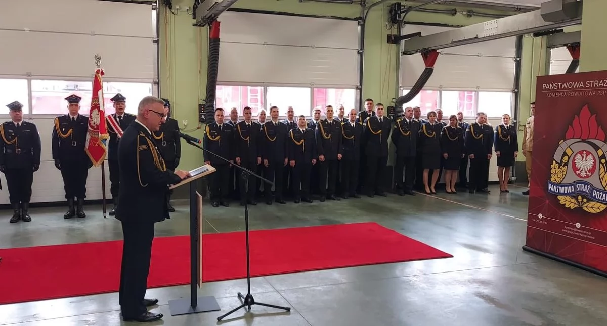 St. kpt. Bartłomiej Charzewski nowym komendantem powiatowym PSP w Wołowie