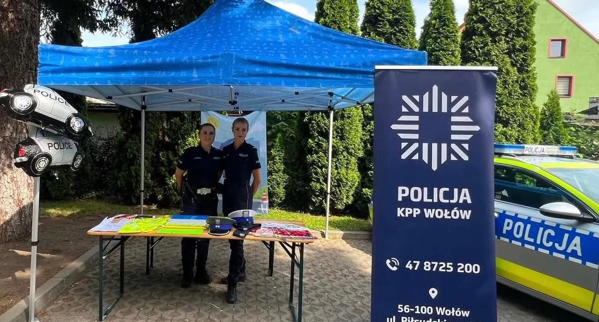 Mundurowi w „Chatce Puchatce”. Wołowska policja na pikniku z okazji Dnia Rodziny