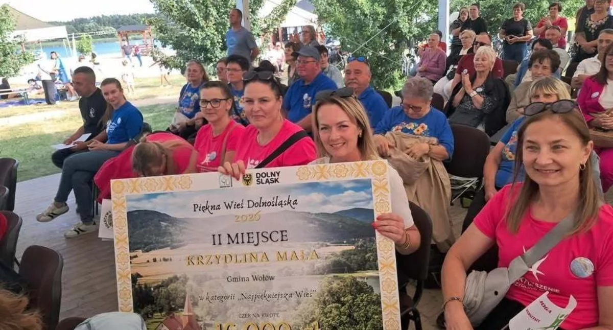 Krzydlina Mała z tytułem wicemistrza. Wielki sukces Gminy Wołów w konkursie „Piękna Wieś Dolnośląska 2026”
