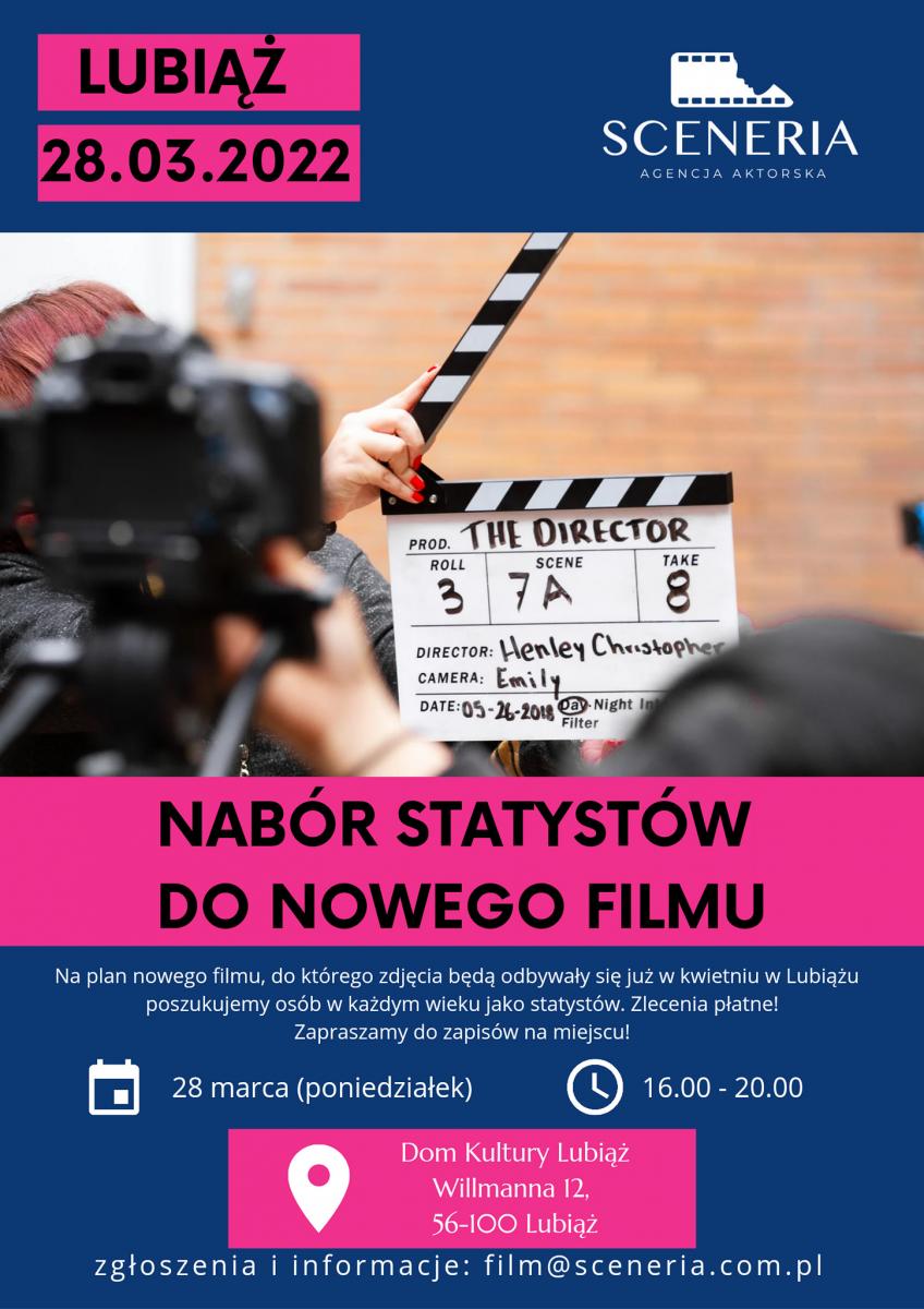 Rusza nabór statystów do filmu. Zdjęcia realizowane w Lubiążu
