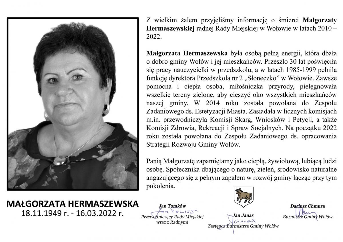 Ostatnie pożegnanie radnej Rady Miejskiej w Wołowie