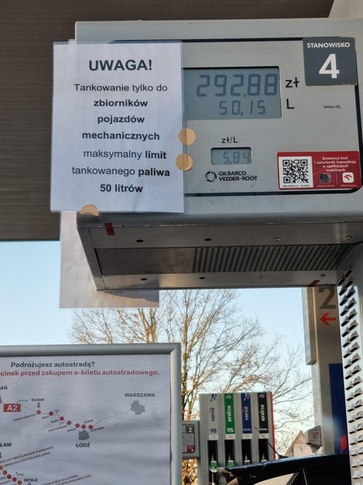 W Wołowie wprowadzono limity sprzedaży paliwa