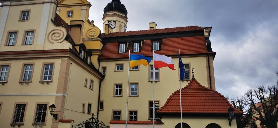 Wołów solidarny z miastami Brody i Warasz na Ukrainie