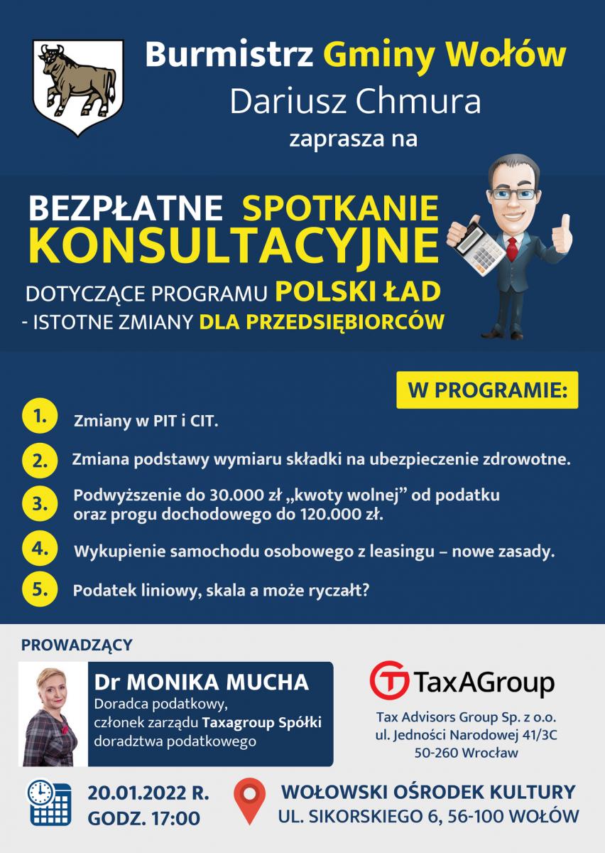 Bezpłatne spotkanie konsultacyjne dla przedsiębiorców z Wołowa