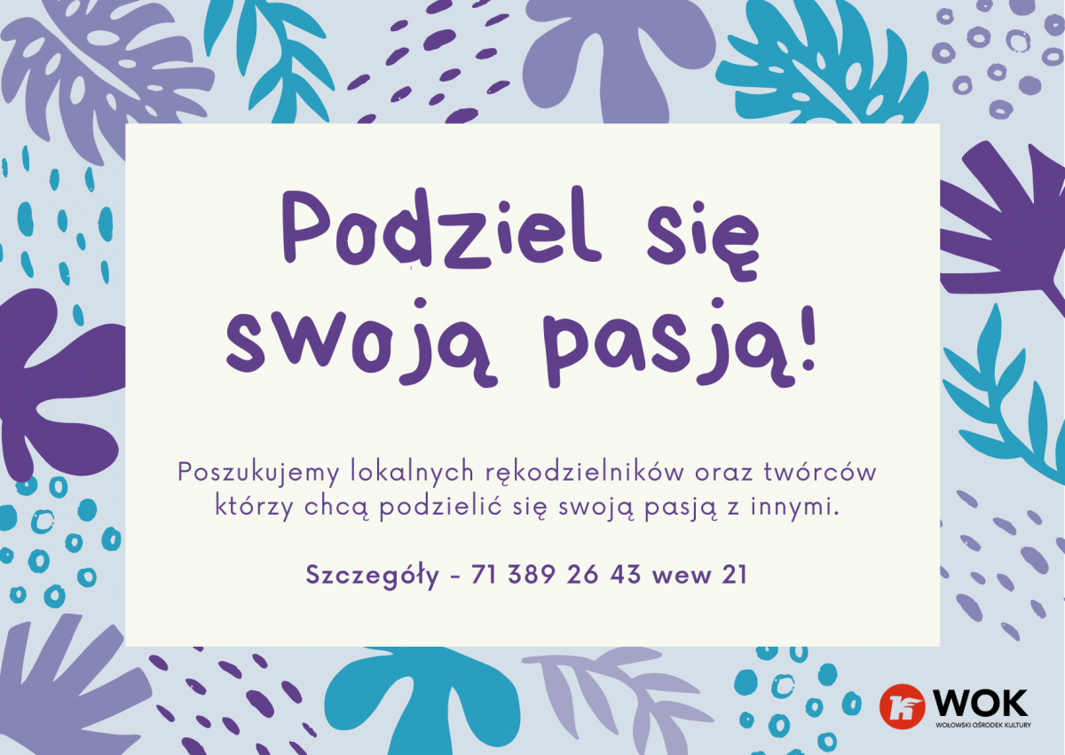 Wołowski Ośrodek Kultury poszukuje twórców i rękodzielników do współpracy