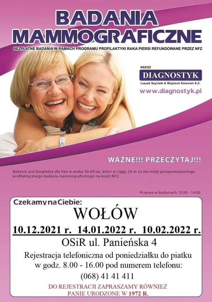 Mammograf w Wołowie. Zbadaj się