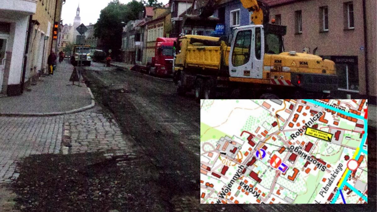 Wjazd w ulicę Sikorskiego tymczasowo zamknięty