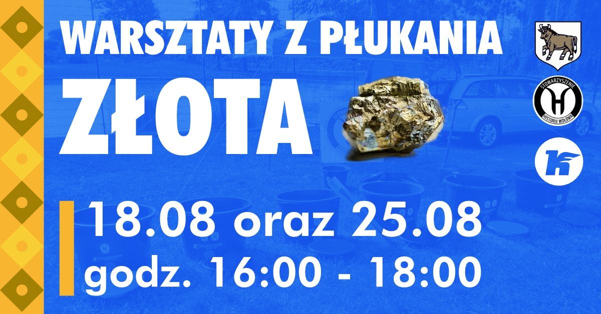 Warsztaty płukania złota w sierpniu w Parku Wołowskiego Ośrodka Kultury