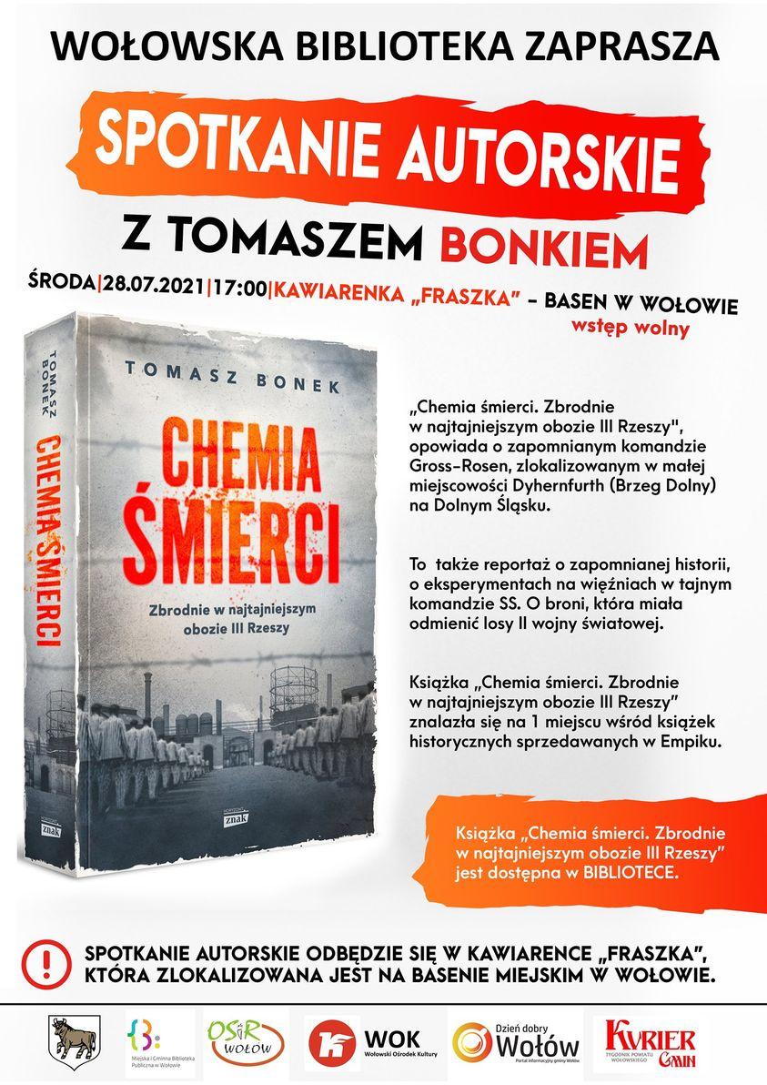 Wołowska biblioteka zaprasza na spotkanie z Tomaszem Bonkiem