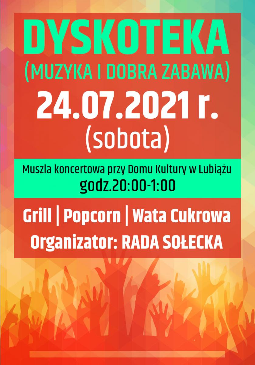 Plenerowa dyskoteka w najbliższą sobotę