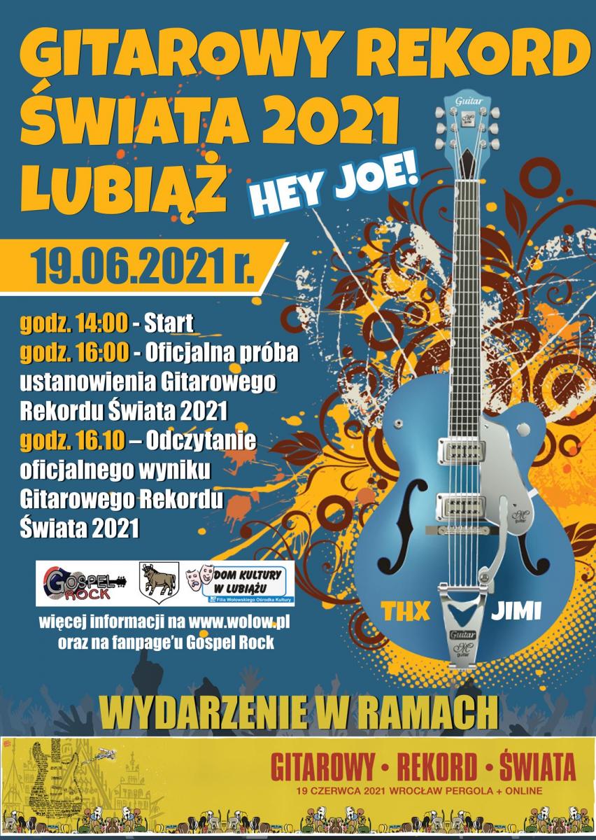 Gitarowy Rekord Świata 2021 w Lubiążu już w najbliższą sobotę