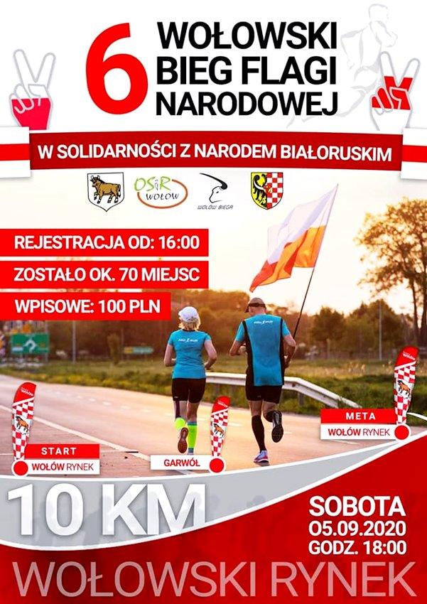 Utrudnienia w ruchu podczas sobotniego Biegu Flagi Narodowej w Wołowie