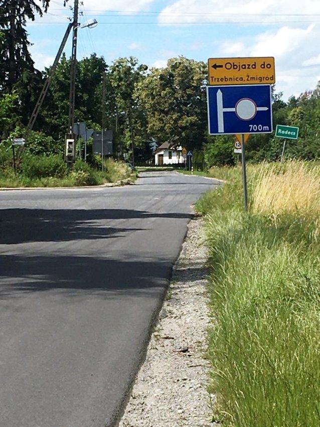 Skrzyżowanie Godzięcin, Radecz, Brzeg Dolny, Wołów w remoncie. Kiedy otworzą drogę?