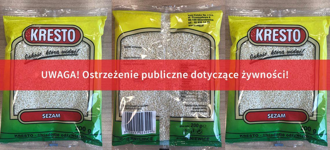 Salmonella w sezamie