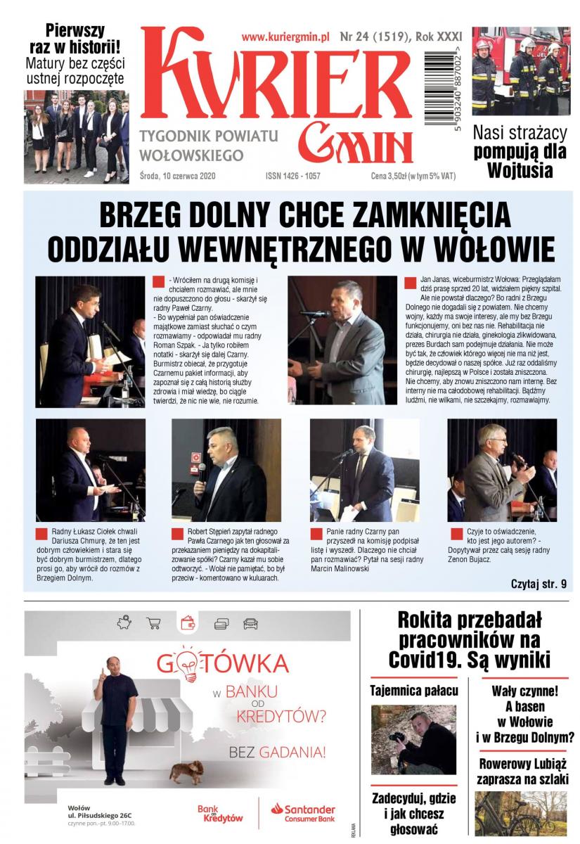 W najnowszym numerze: Brzeg Dolny chce zamknięcia oddziału wewnętrznego w Wołowie